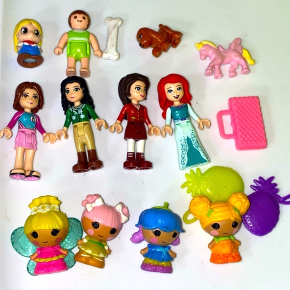 Lalaloopsy tinies dolls, Squinkie, Playmobil, and LEGO Friends Minifigure Bundle - Picture 6 of 6